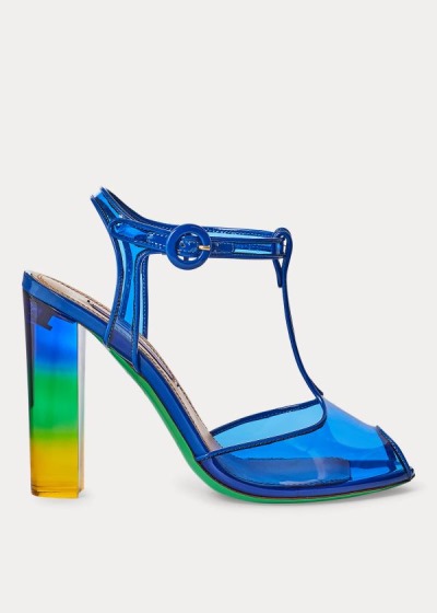 Sandalias Ralph Lauren Mujer Azul Rey Azules - Katy Dip-Dye T-Strap - PRATV2697